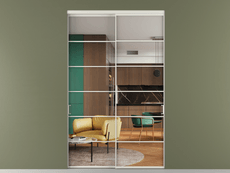 Перегородка Formato внутри проёма 2 створки