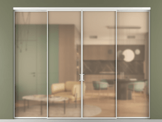 Перегородка Formato внутри проёма 4 створки