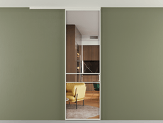 Перегородка Formato вдоль стены на потолок 1 створка