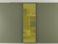 Перегородка Formato вдоль стены на потолок 1 створка