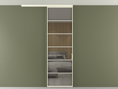 Перегородка Formato вдоль стены на потолок 1 створка