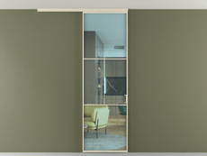 Перегородка Formato вдоль стены на потолок 1 створка