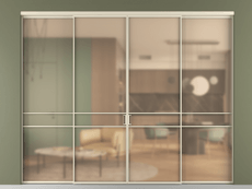 Перегородка Formato внутри проёма 4 створки