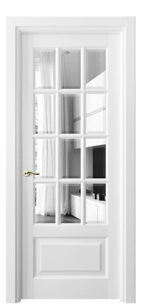 Дверь межкомнатная 0728 ББЛ ЗЕР-Ф. Цвет Бук белоснежный. Материал Массив бука эмаль. Коллекция Lignum. Картинка.